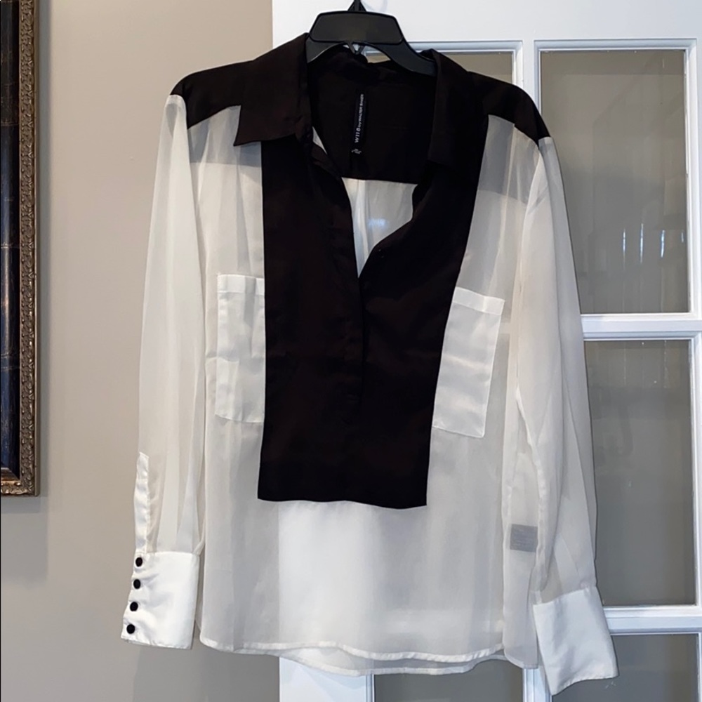 Sheer Button Down - Picture 1 of 2